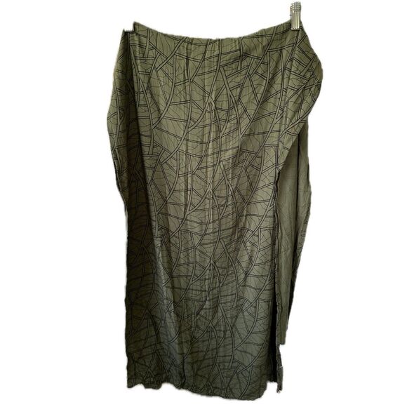 Wehi Designs Hawaiian Aloha Olive Green Graphic Print Scarf Shawl Headwrap - Picture 1 of 4